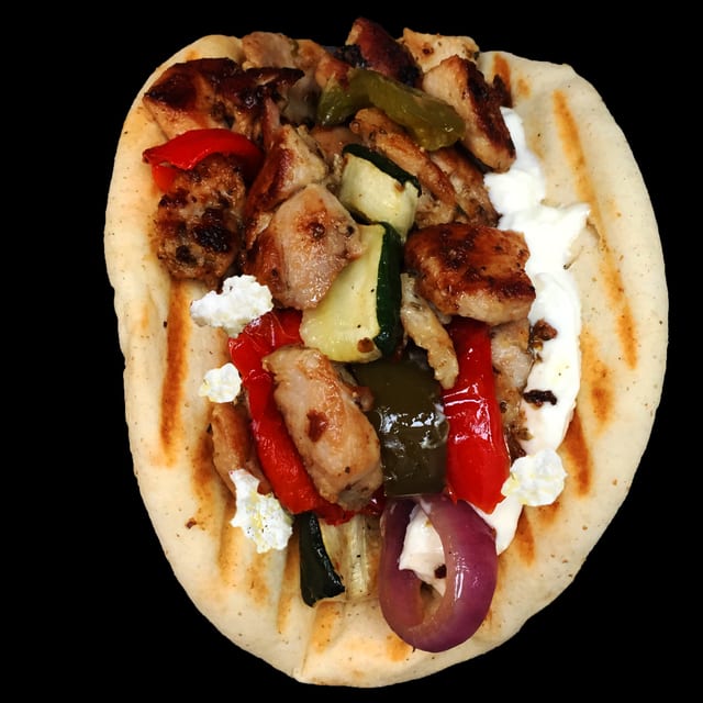Chicken Veggie - Pita Wrap.