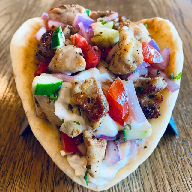Greco Chicken Pita Wrap.