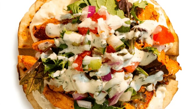 Open Chicken Pita.
